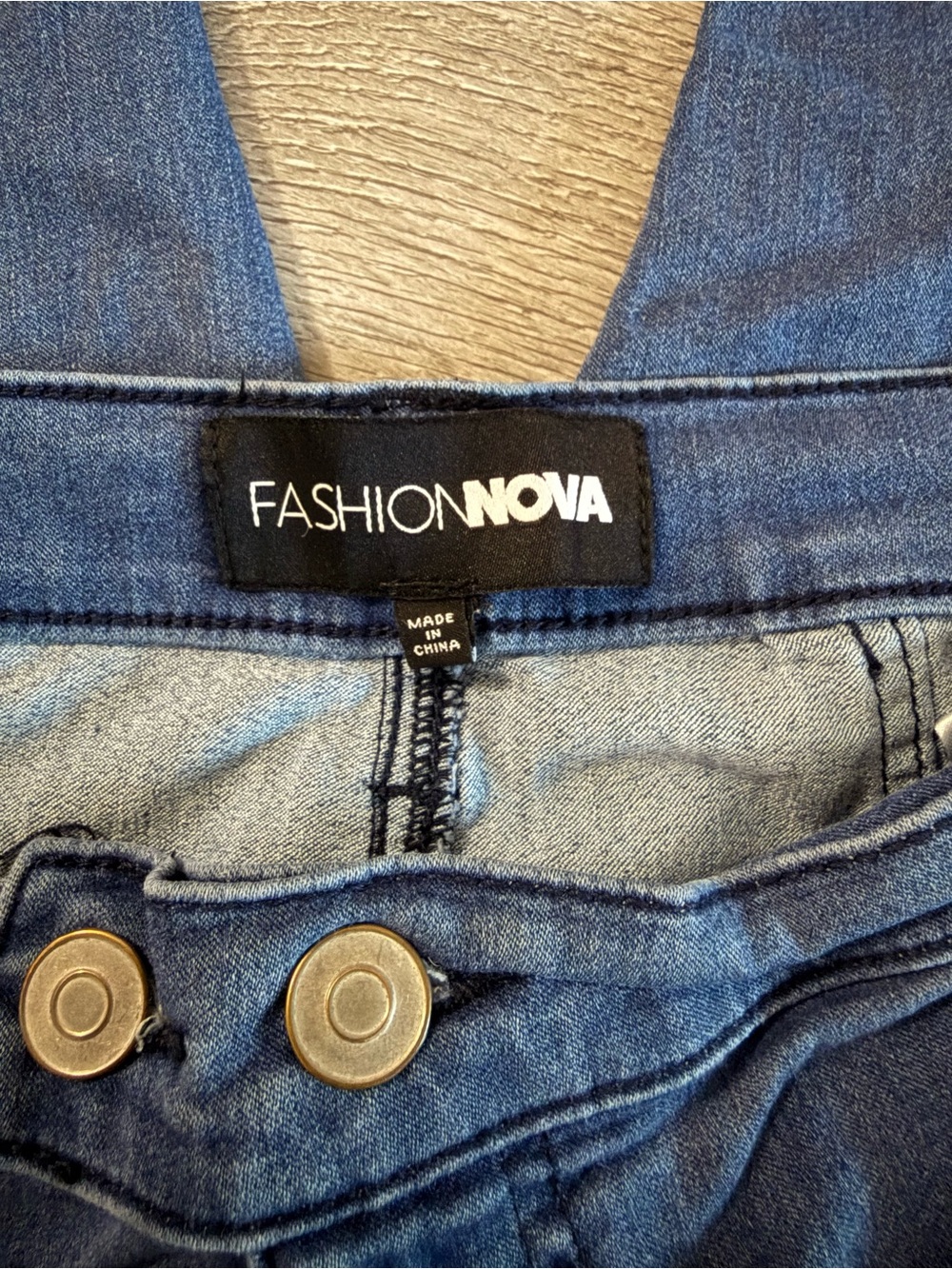 High waisted Fashion Nova Blue Flare Jeans - Picture 6 of 7